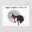 Search for flying witch postcards Full moon