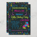 Search for skating rink party invitations Neon