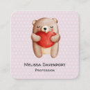 Search for teddy bear business cards Watercolor