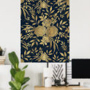 Search for navy blue and gold posters Floral