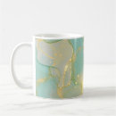 Search for mint and gold mugs Marble