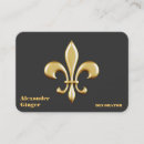Search for fleur de lis business cards Gold