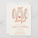 Search for mr onederful 1st birthday invitations Boho