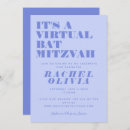 Search for girly bar bat mitzvah invitations Retro