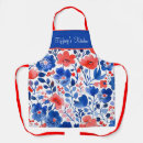 Search for red white and blue aprons Floral