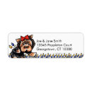 Search for yorkie return address labels Cute