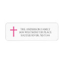 Search for pink cross return address labels Modern