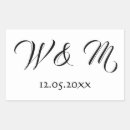 Search for monogram rectangle wedding stickers Classy