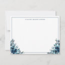 Search for floral border note cards Navy blue