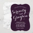 Search for purple and grey invitations Script
