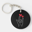 Search for sign language key rings Hearing loss