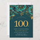 Search for emerald green and gold birthday invitations Modern