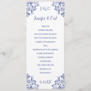 Search for royal blue wedding programs Vintage