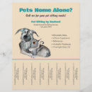 Search for cat sitting flyers Pet sitting business