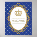 Search for welcome little prince Royal blue and gold