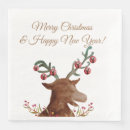 Search for new years paper napkins Xmas