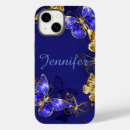 Search for golden butterfly iphone cases Blue