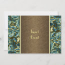 Search for green and gold pattern invitations Stylish