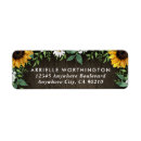 Search for rustic wood wedding return address labels Sunflower