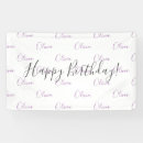 Search for happy birthday in purple banners Girly