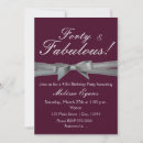 Search for burgundy and silver birthday invitations Party