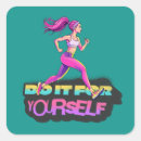 Search for woman running stickers Runner