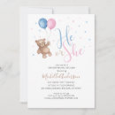 Search for teddy bear gender reveal invitations He or she