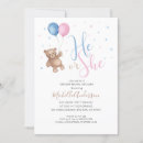 Search for teddy bear gender reveal invitations Baby shower