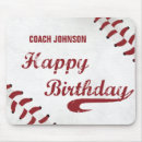 Search for baseball birthday mousepads Coach