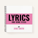 Search for lyrics notebooks Song writer