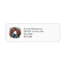Search for festive floral return address labels Wreath