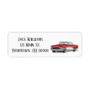 Search for retro car return address labels Classic