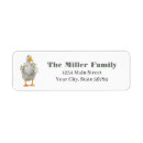 Search for duck return address labels Watercolor