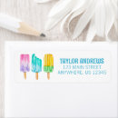 Search for popsicle return address labels Watercolor