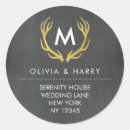 Search for antlers wedding stickers Chalkboard