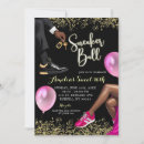 Search for hot pink and black birthday invitations Glitter gold