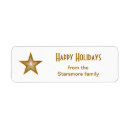 Search for gold text return address labels Stylish