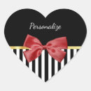 Search for black and white stripe heart shaped stickers For her