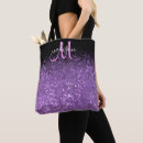 Search for glitter tote bags Black and purple