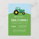 Search for green tractor birthday invitations Animals
