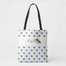 Search for bumble bee tote bags Black
