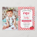 Search for picnic 1st birthday invitations Pink