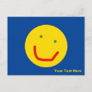 Search for smiling faces postcards Blue