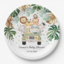 Search for green and gold paper plates Tropical leaves