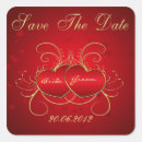 Search for red heart save the date stickers Elegant