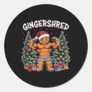 Search for funny gingerbread man stickers Xmas