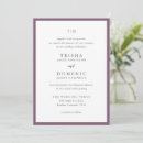 Search for elegant purple wedding invitations Classic