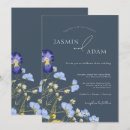 Search for royal blue flowers wedding invitations Winter