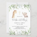 Search for jungle christening invitations Watercolor