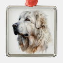 Search for great pyrenees dog christmas tree decorations White